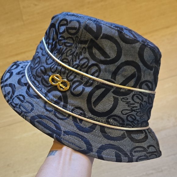 Enyce Accessories - Enyce Stylish Charcoal Black and Gold Bucket Hat